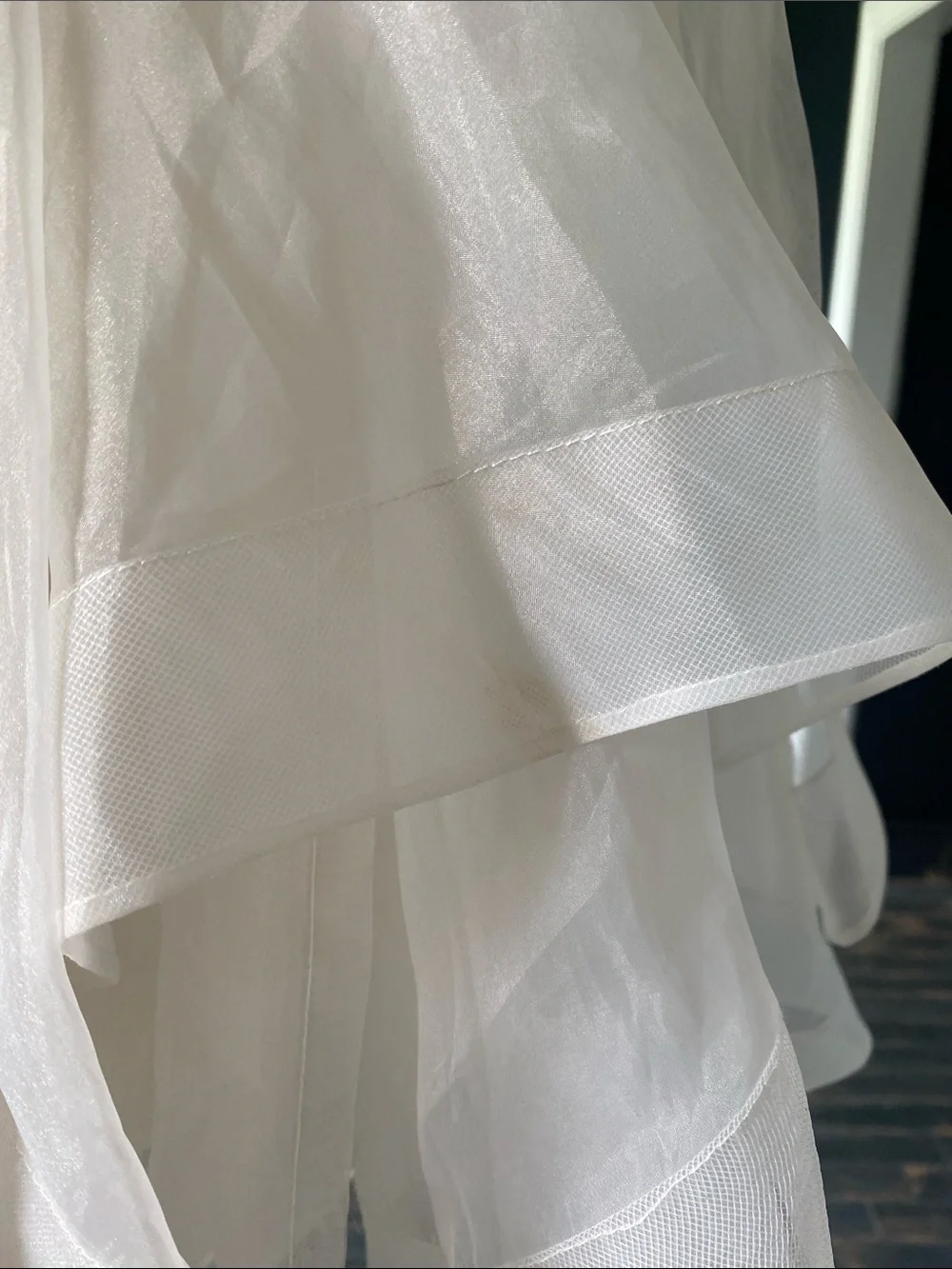 David's Bridal Girls Ivory Flower Girl Dress - Picture 8 of 8